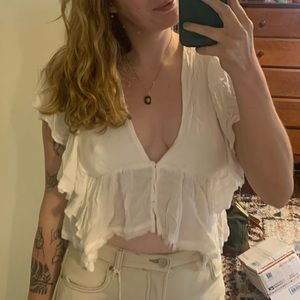 Free People Flowy Summer Shirt